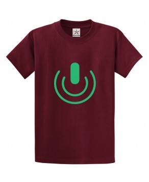 Switch On Sign Classic Unisex Kids and Adults T-Shirt
